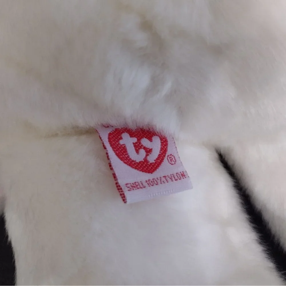 Vintage 1999 Ty Beanie Buddies Halo Angel White Teddy Bear Plush Lovey 14